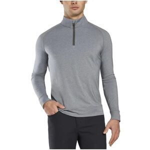 NWT G/Fore Luxe Mid State Quarter Zip Size M Long Sleeve Golf Shirt Gray B22